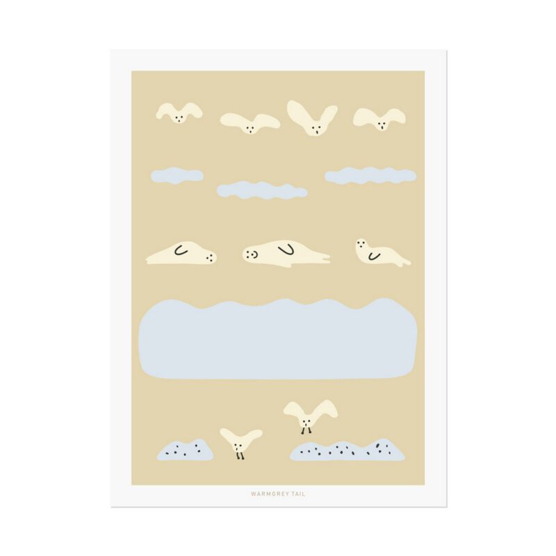 Postkarte - Seal & Seagulls